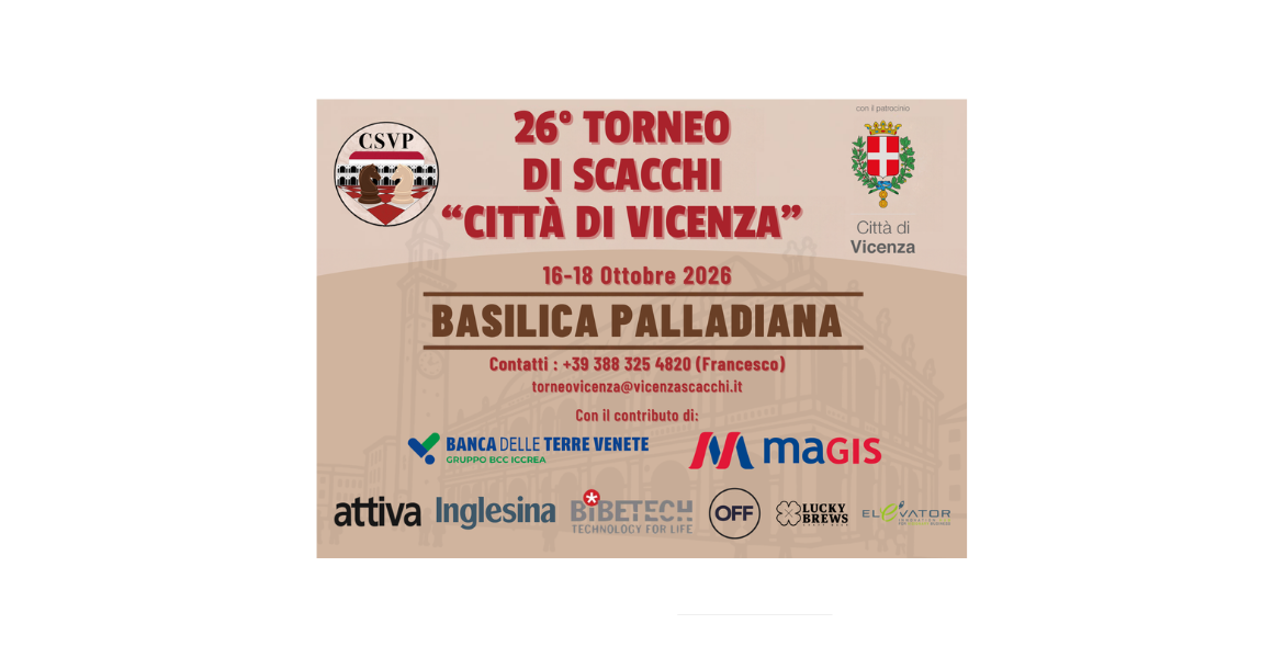 Immagine: 26° torneo internazionale di scacchi città di Vicenza