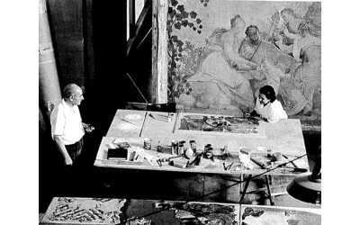 Immagine: Alda Bertoncello in un cantiere di restauro