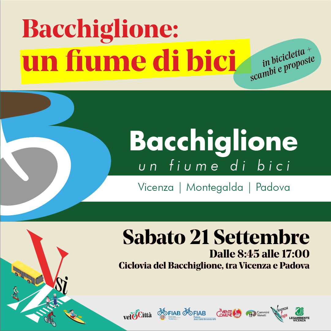 Immagine: Bacchiglione, un fiume di bici