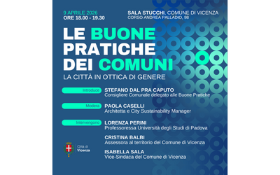 Locandina “Le buone pratiche dei Comuni”, la città in ottica di genere