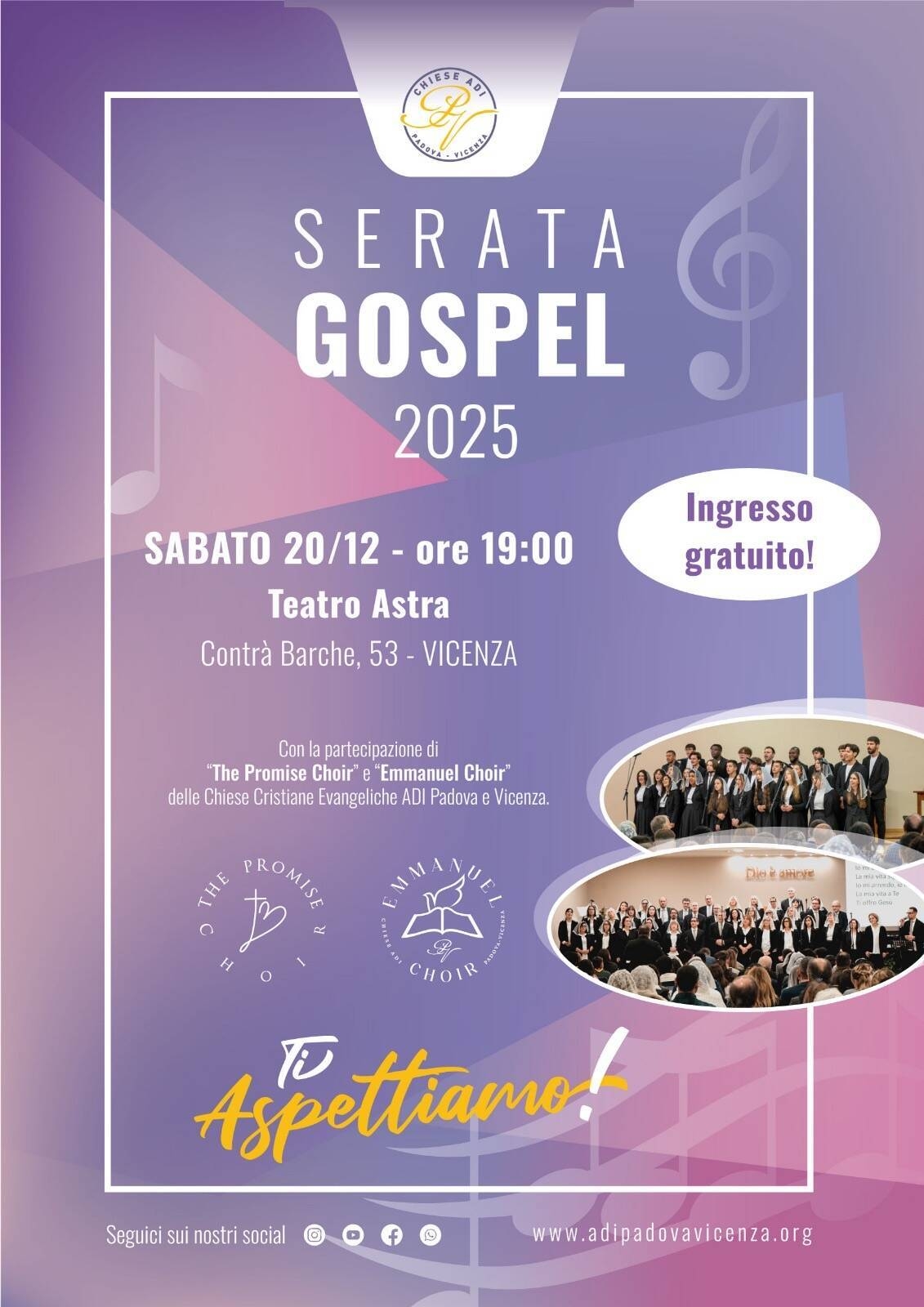 Immagine: Concerto Gospel | Teatro Astra - Sabato 20 dicembre ore 19:00 