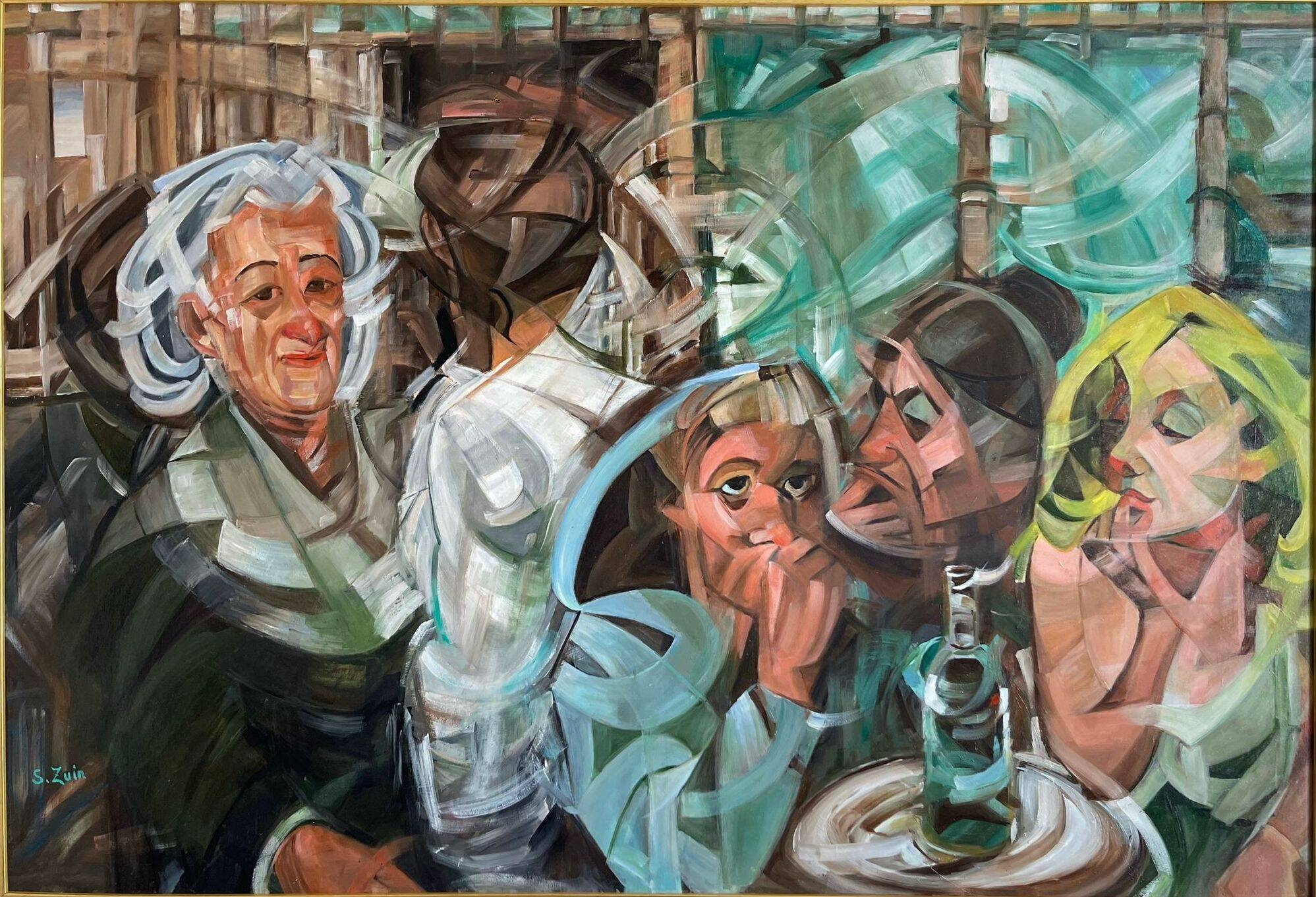 Immagine: dipinto "Le pettegole" di Sonia Zuin 