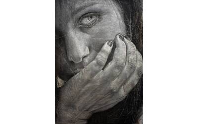 Immagine: "Dove sei?", olio su juta riciclata di Raniero Menin