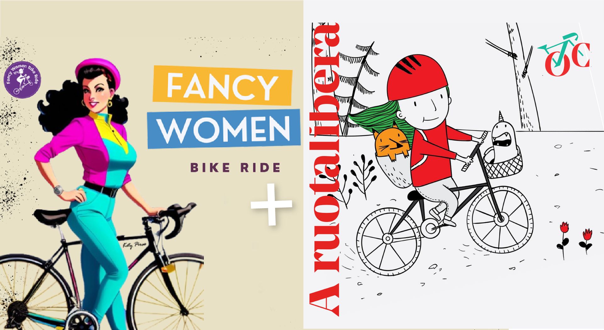 Immagine: Fancy Women Bike ride + A Ruotalibera
