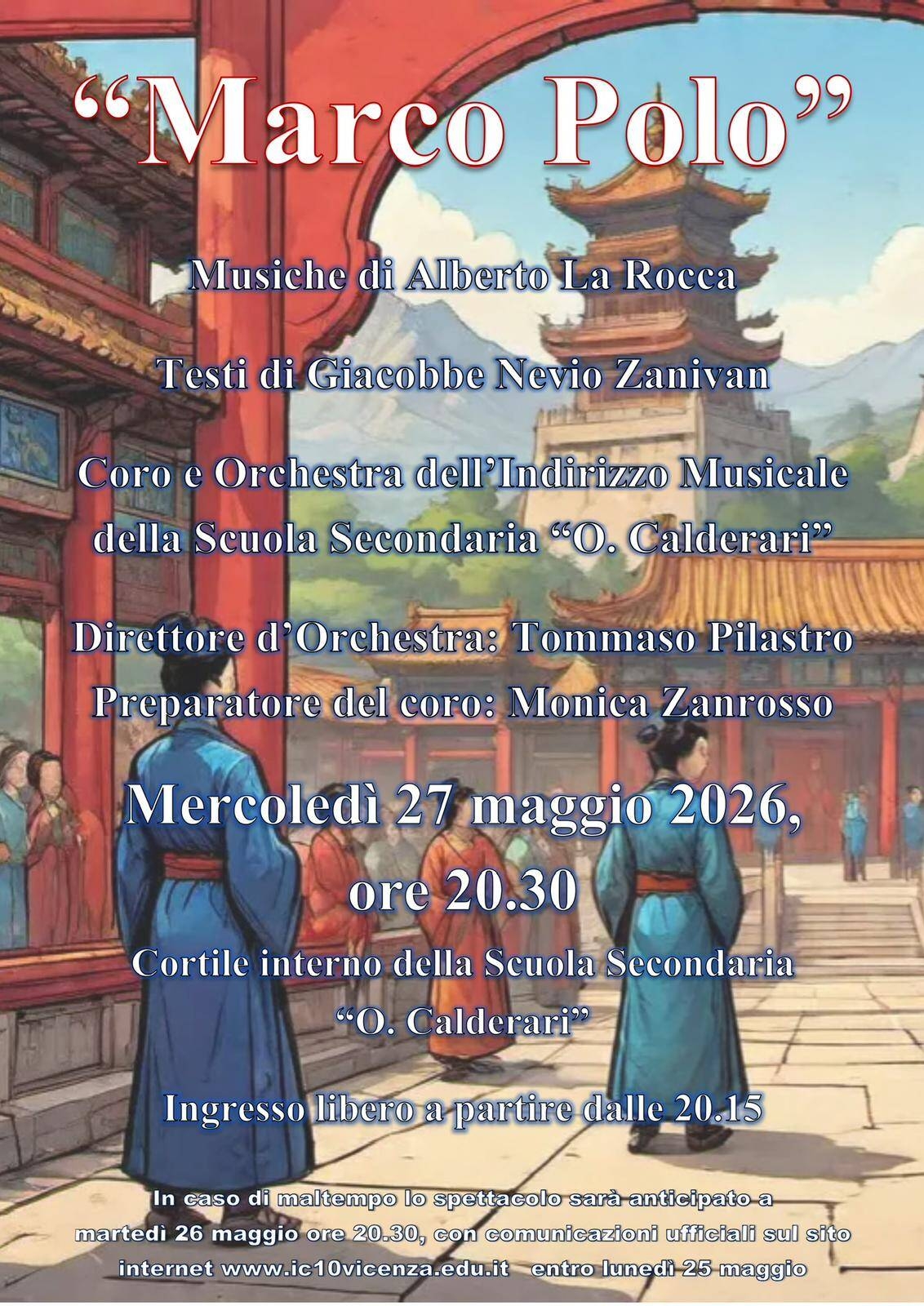 Spettacolo Musicale Concerto "Marco Polo" Istituto Comprensivo 10 di Vicenza