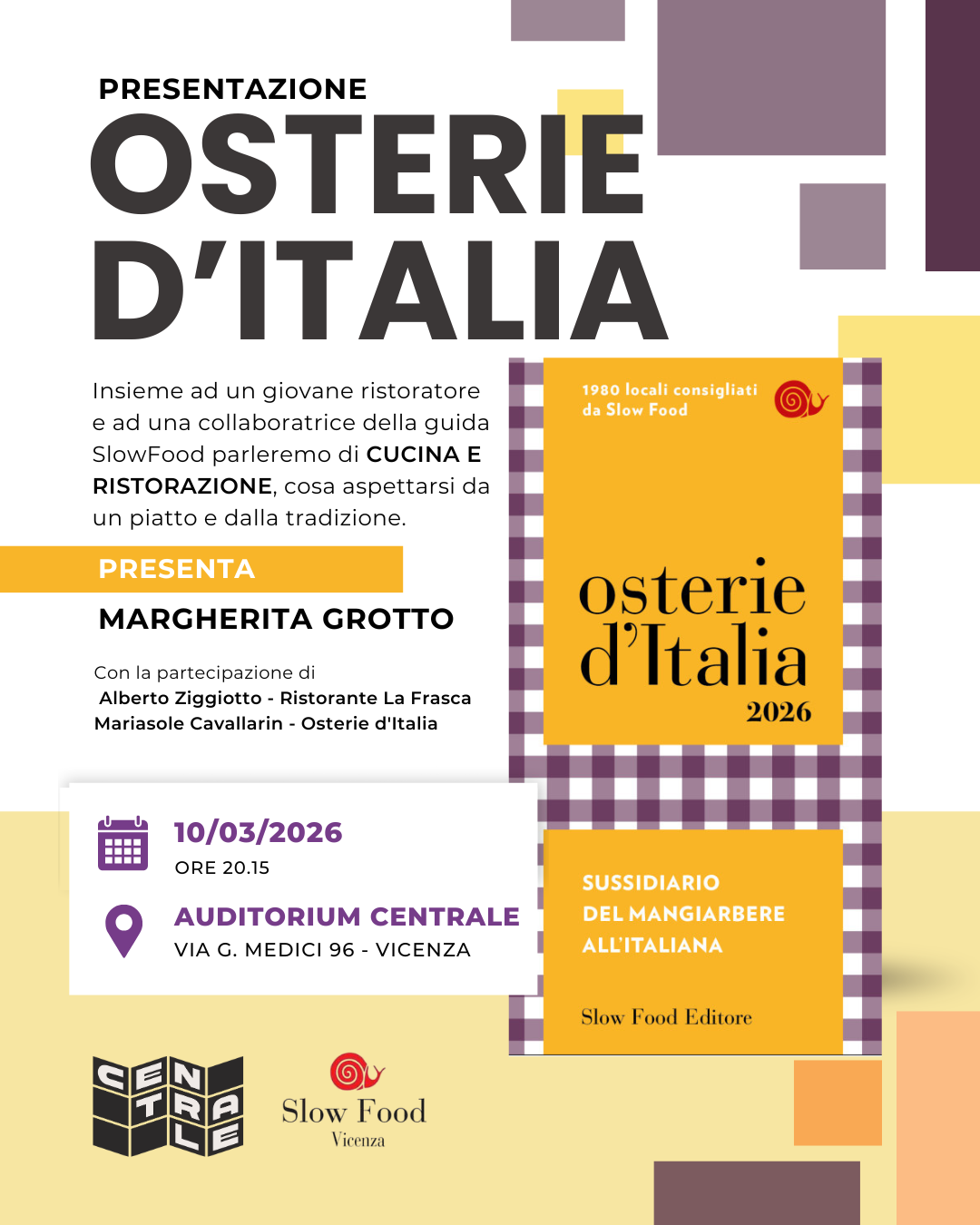 Immagine: Locandina presentazione Osterie d'Italia