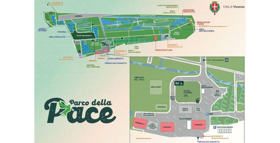 Immagine: Mappa del Parco della Pace per inaugurazione