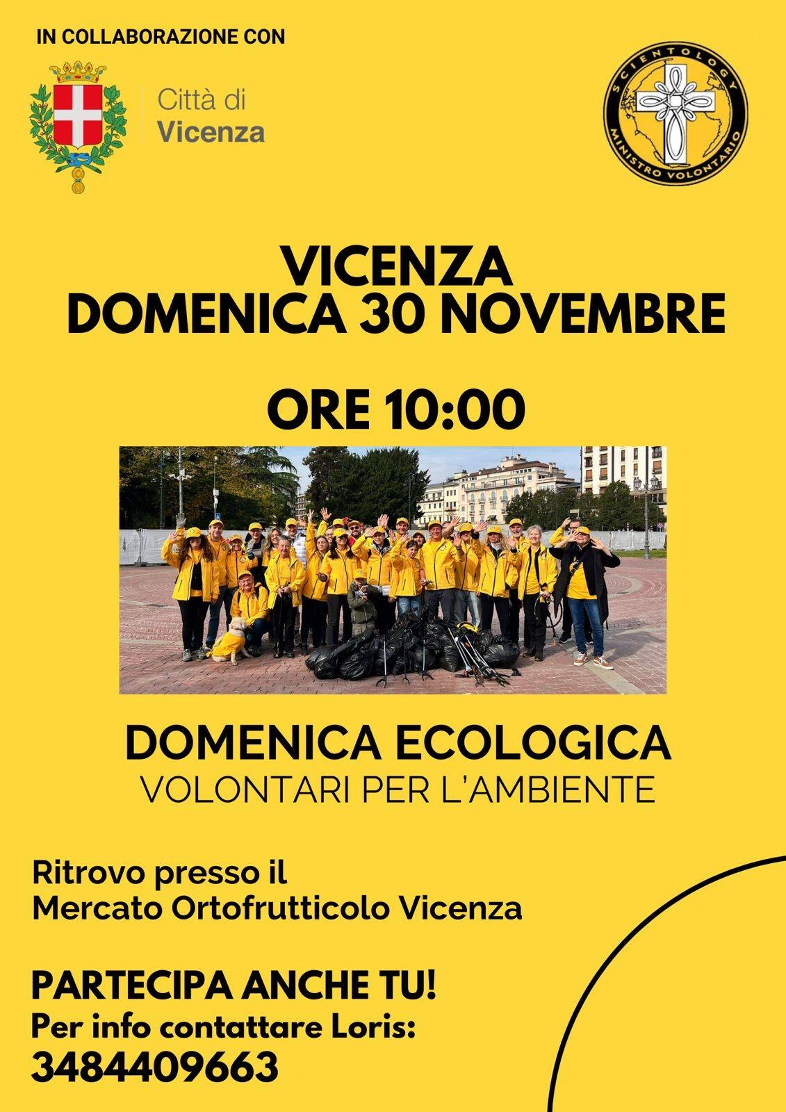 Immagine: Ministri Volontari Scientology Vicenza 30 novembre