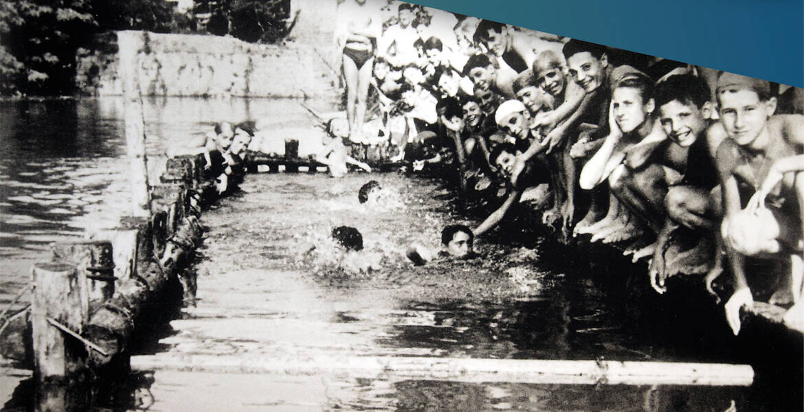 Immagine: Piscina creata sul Bacchiglione al Torrione di Santa Croce