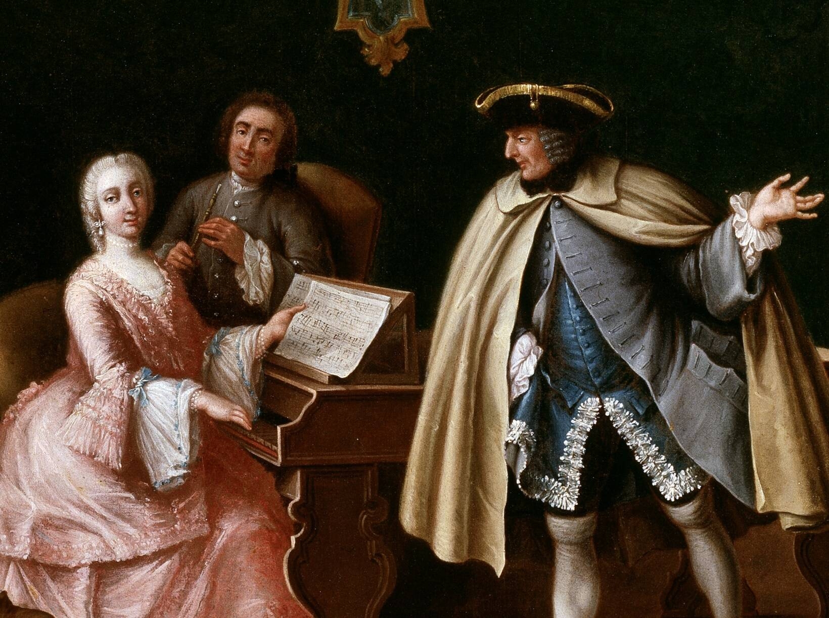 Immagine: Seguace di Pietro Longhi, La lezione di musica, Gallerie d'Italia - Vicenza (particolare)